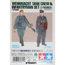 Tamiya 89621 M1:35 Wehrmacht Panzer Crew+Infantryman (2 Figuren)