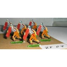 ZF07 Zinnfiguren Römische Legionäre bemalt Set mit 6 Stück