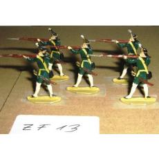 ZF13 Zinnfiguren Infanterie  bemalt Set mit 5 Stück