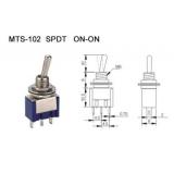 MTS-102 Miniatur Kipp Schalter ON-ON 1-pol 3 Pin