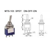 MTS-103 Miniatur Kipp Schalter ON-OFF-ON 1-pol 3 Pin