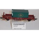 Fleischmann 5257 H0 Flachwagen bel.mit Kühlcontainer Jever, DB, OVP