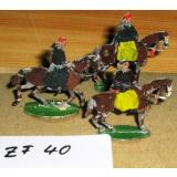 ZF40 Zinnfiguren Kavallerie bemalt Set mit 3 Stück