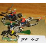 ZF42 Zinnfiguren Kavallerie bemalt Set mit 3 Stück